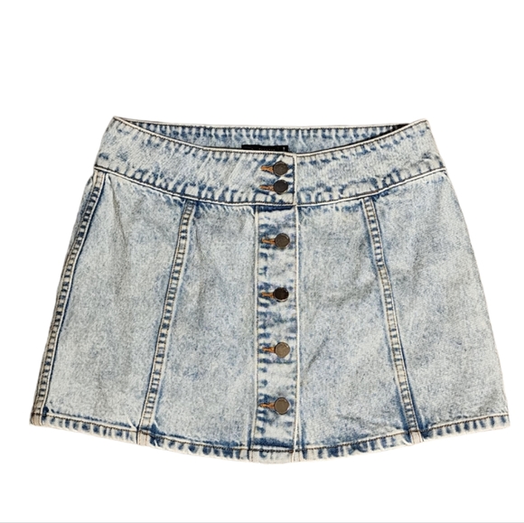 Volcom X Georgia May Jagger Denim Mini Skirt Size Small Petite (SP) - Picture 1 of 3